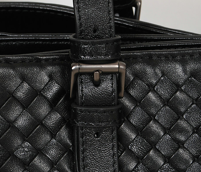 Bottega Veneta sheepskin intrecciato roma bag 7453 black - Click Image to Close